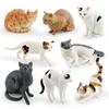 Exquisite Plastic Cat Model Figurine Short Hair And Persian Cat Home Display