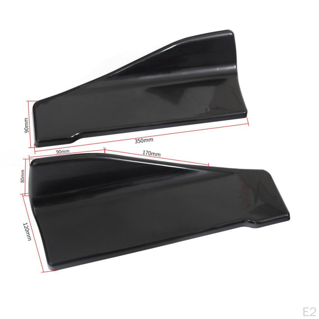 2pcs PP Car Body Rear Spoilers Splitters Protectors Diffuser