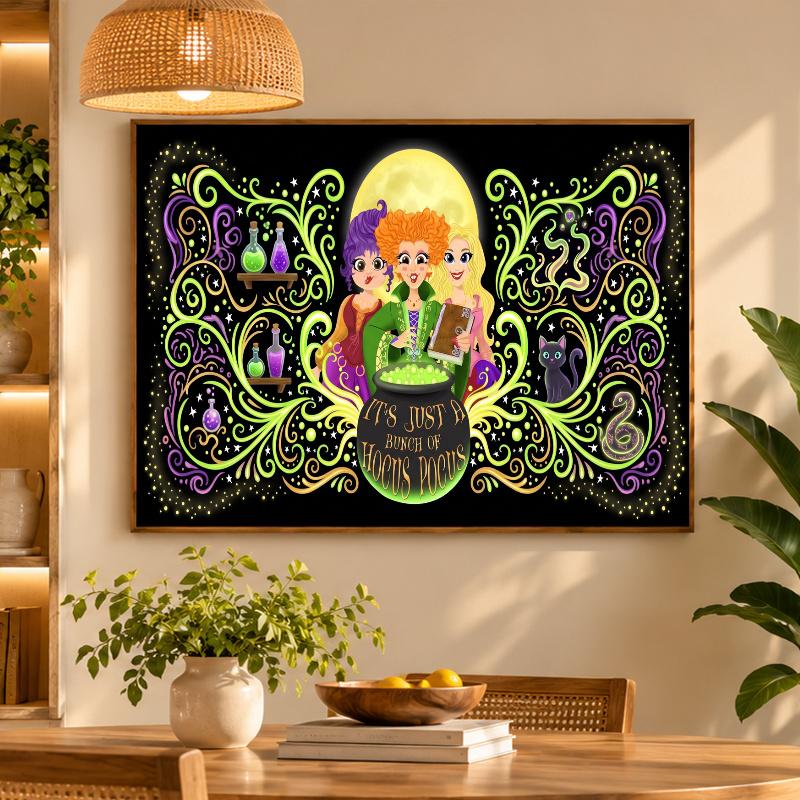5D Diamond Painting Hocus Pocus Sanderson Sisters DIY Full Drill Diamond Art Kit Home Decoration