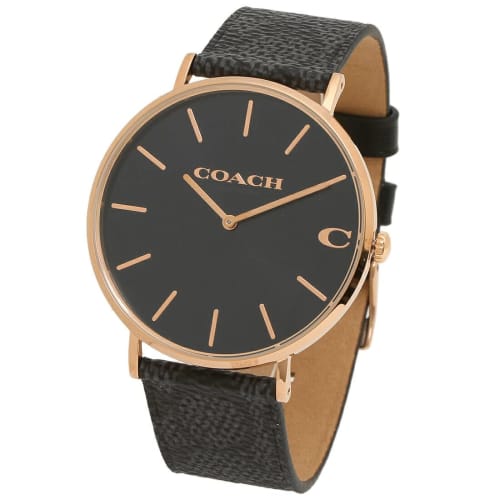 Coach Men's Charles 41mm Quartz Black Watch, COACH 14602550