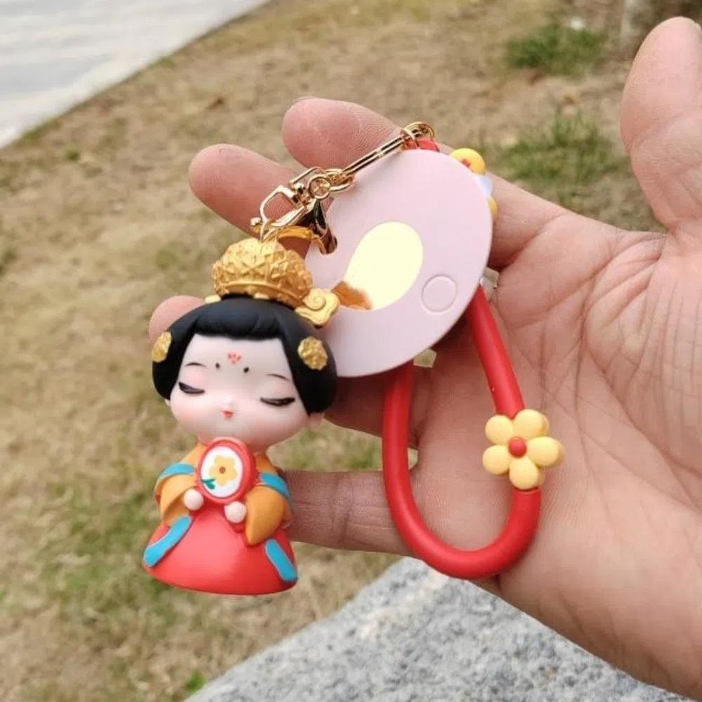 Silicone Rubber Cartoon Dolls Pendant Bag Hanging Car Key Ring Chinese Style Keychain  Gifts