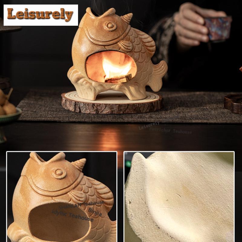 Antique-style Small Fish Incense Holder Mist Smoking Steamers Incense Burners Meditation Censer Tableware Supplies Decoration