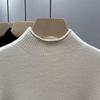 Cashmere Blouse Semi-turtleneck Fleece Thickened Sweater Warm Integrated Fleece with Wool Bottoming Shirt Sweaters