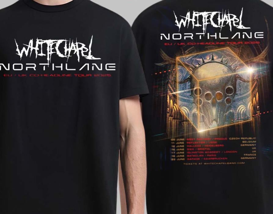 Whitechapel With Northlane Tour 2025 short sleeve 2 side shirt KV41721 Unisex T-Shirt XXL
