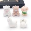 3D Resin Animal Flocked Figurine Ornaments: DIY Keychains, Bag Charms & Phone Lanyards