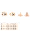 8mm 100 Sets Leather Rivets Kit Round Mushroom Shape Electroplating Decorative Rivets Tubular Metal Studs for DIY Craft