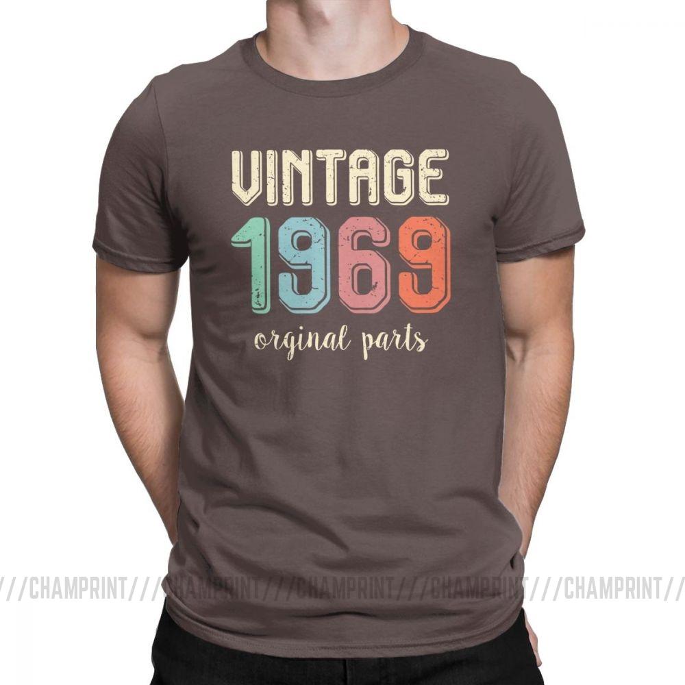Vintage Retro 1969 50 Years Old 50Th Birthday Gift T Shirt T Shirt For Male Round