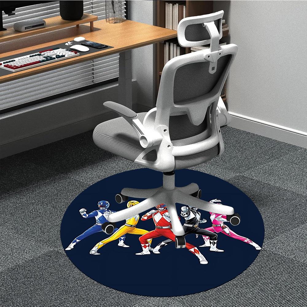 

1PC Power Rangers Office Round Rug, Non-slip, Soft and Durable Office Rug for Interior Decoration, Perfect for Office, Beautiful Decoration 80cm