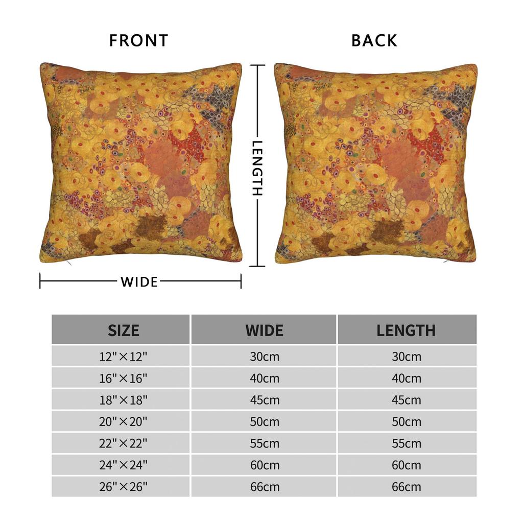 Gustav Klimt Freyas Pillowcase Polyester Cushion Cover Decorative Abstract Art Throw Pillow Case Cover Home Wholesale 45X45cm