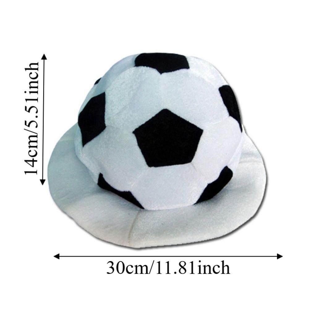 Soft Soccer Head Cover Comfortable Halloween Cap Cartoon Football Headgear  Sports Fans