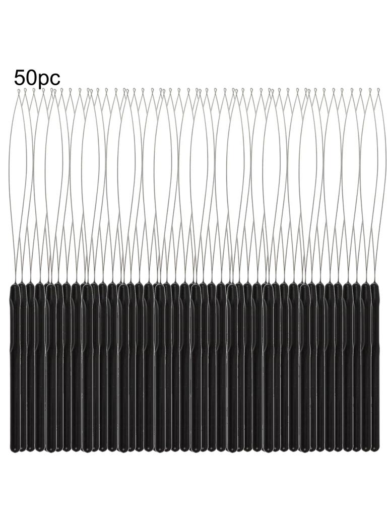 100 Pieces Hair Extension Tools and Bead Device Tool for Hair or Feather Extensions Supplies,DIY Wig Hook Tool Loop Tools