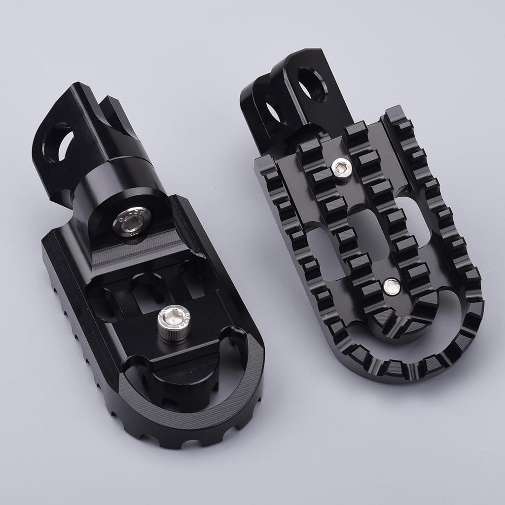 Verstellbares Motorrad-Trittbrett-Set für Kawasaki Eliminator/SE (24) ELIMINATOR400 (Schwarz)