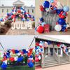 132pcs Red, White and Blue Balloon Garland Set, Balloons Suitable for Graduation Party Independence Day Balloon Arch Decoration