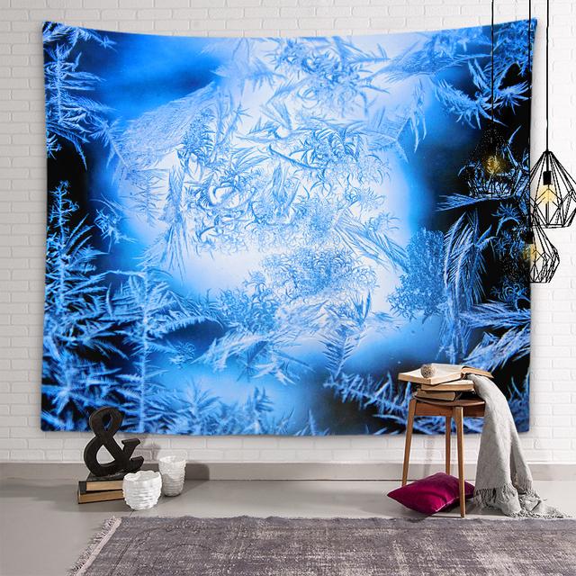 Zimní sněhová vločka vzor ledu Nástěnná dekorace Tapiserie Nástěnné umění Osobnost Tapiserie Obývací pokoj Ložnice Pokoj Domácí dekorace