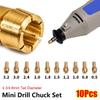10Pcs 0.5-3.2mm Mini Drill Chuck Set Drill Bit Clamp For Power Rotary Tools and Electric Grinders