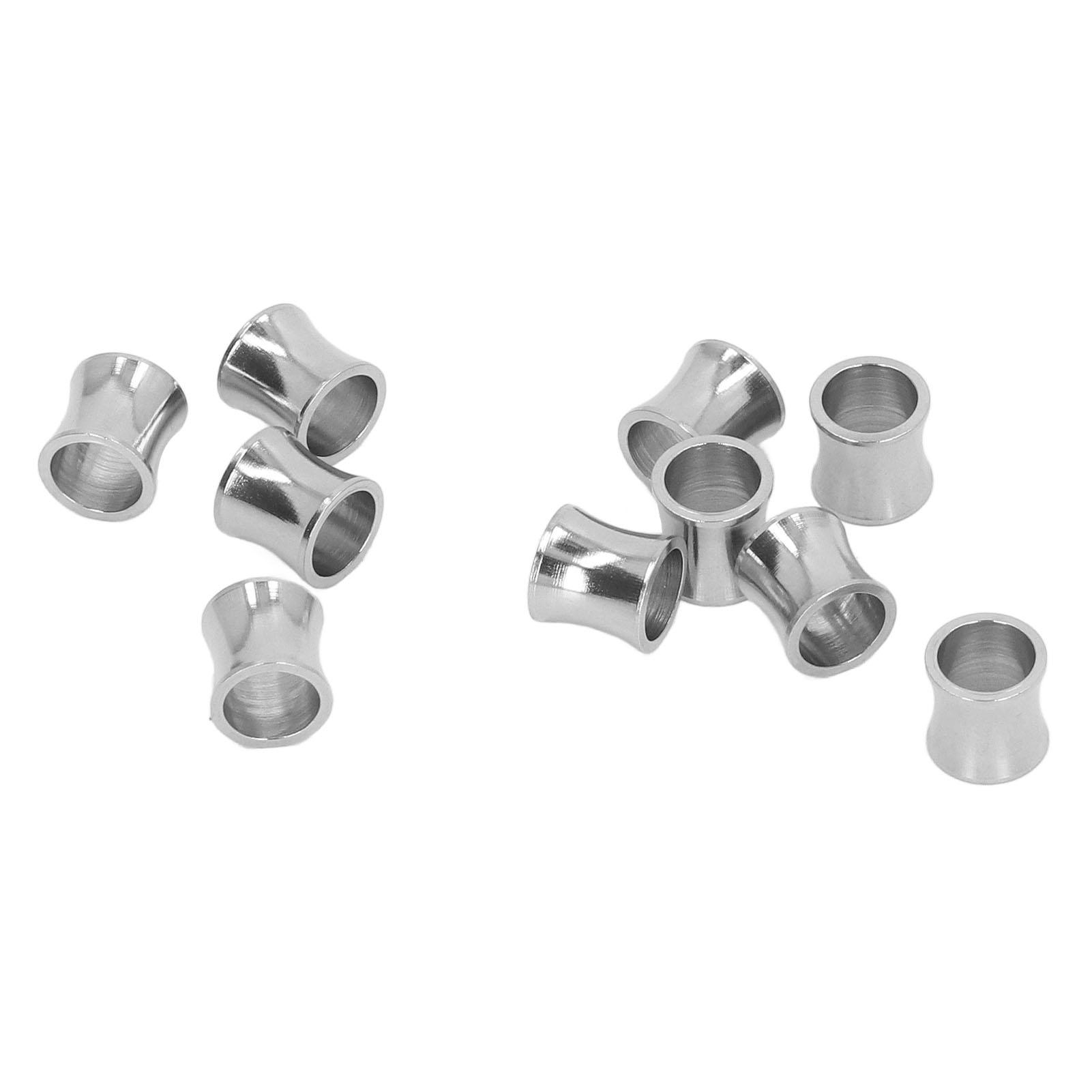 

10 Pcs Metal Spacer Beads 8mm Length Stainless Steel Glossy Silver Spacer Beads for DIY Jewelry Crafts