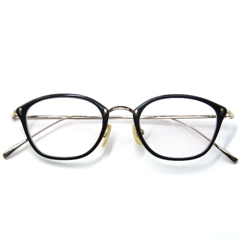 Used Kaneko Glasses Kaneko Gankyo Glasses Frame KV-72L Prescription Made in Japan VINTAGE Series BKWG Black/White Gold 61004423