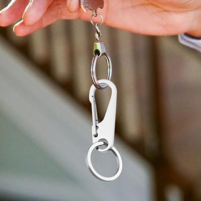 Keychain Heavy-duty Quick Release Stainless Steel Keychain with Tight Buckle Structure Bottle Opener Corrosion Resistant EDC Tool