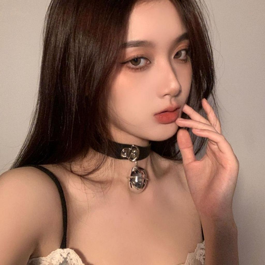 Punk Collar Pu Leather Cute Bells Circle Jewelry Collar Neck Strap Necklace Neck Chain Neck Chain Belt