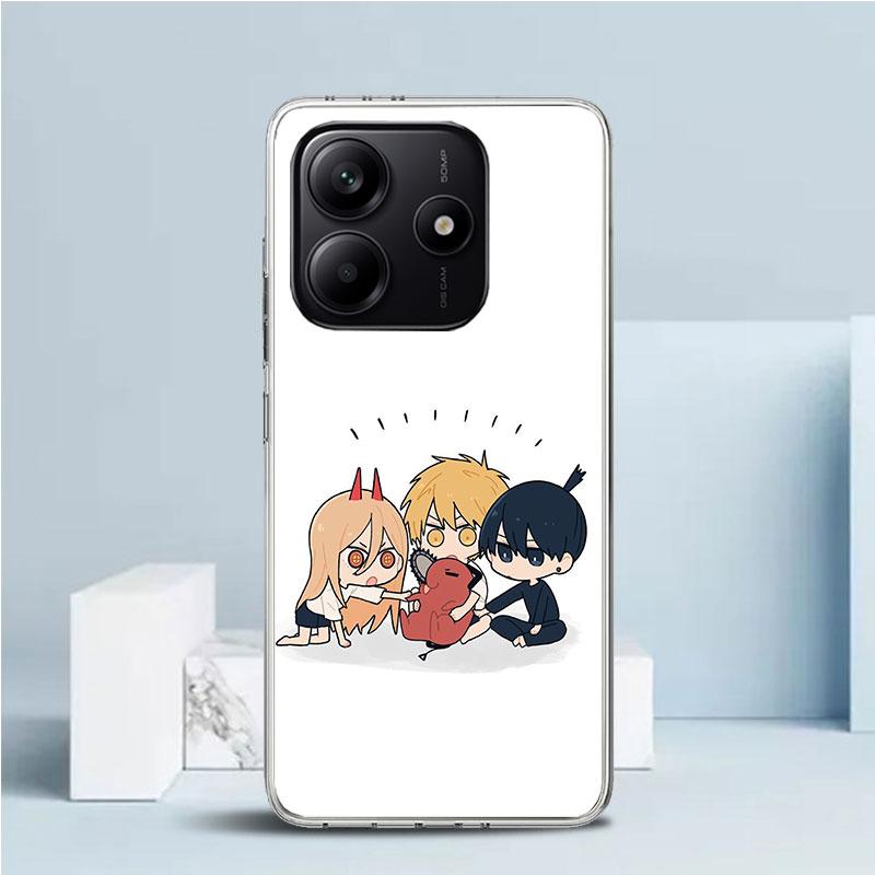 C-Chainsaw Mans Cute Phone Case For Xiaomi Redmi Note 15 14 14S 13 12S 12 Pro Plus 11S 11 11T 11E 10S 10 + Soft TPU Back Cover R