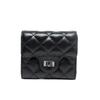 Short Wallet Women's Lambskin Classic Rhombus Pattern Three-fold Wallet New Large-capacity Leather Card Bag Wallet Women