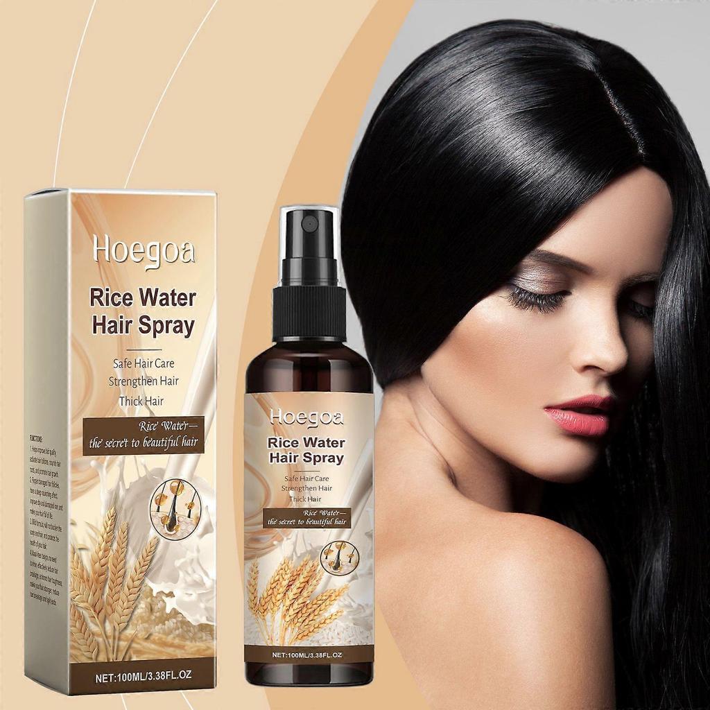 Leavened Rice Water Hair Leave-In Spray, Soft And Fragrant Fluffy And Glossy Nourishing Hair Conditioner Spray