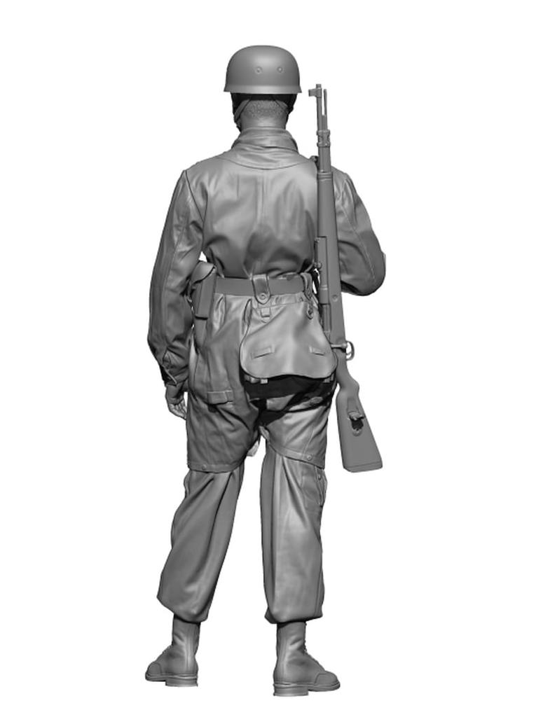 H3 Model WW2 German Rifleman at Rest Resin Kit HS24090 1/24 Fallschirmjäger #5 (person)