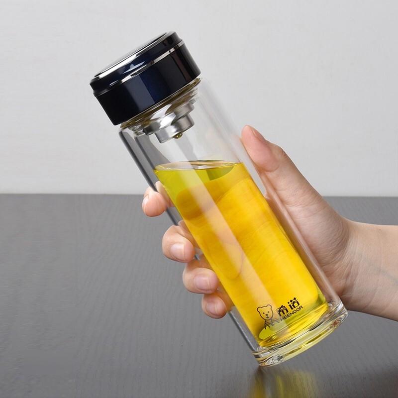 Xinuo Double-Wall Insulated Glass Tea Cup