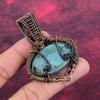 Labradorite Gemstone Pendant Copper Wire Wrap Jewelry Rainbow Moonstone Pendant