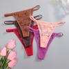 4Pcs/Set Sexy Lace Panties Women Elastic Hollow Out Transparent G-string Thong Female Lace Underpants Perspective Sexy Intimates