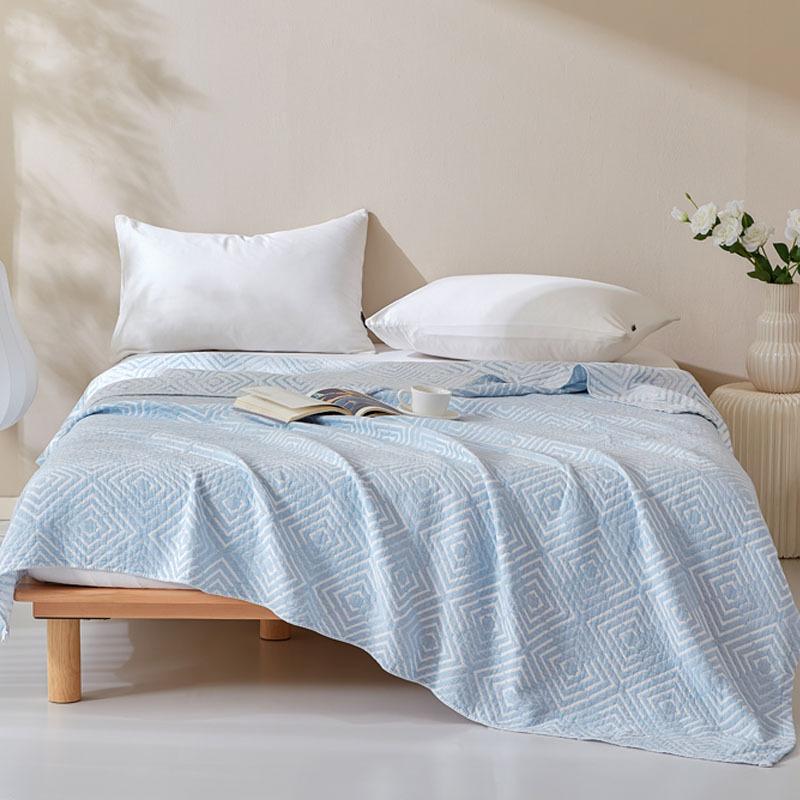 Three Layer Pure Cotton Blanket Air-condition Blanket Summer Cooling Blanket Pure Cotton Single/Double Blanket