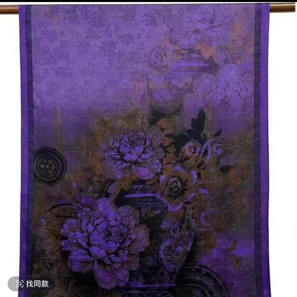 Oboustranný voňavý šálový šátek z příze typu "oblak" s potiskem kopru, zesílený, dlouhý, všestranný, módní šátek, hedvábný šátek