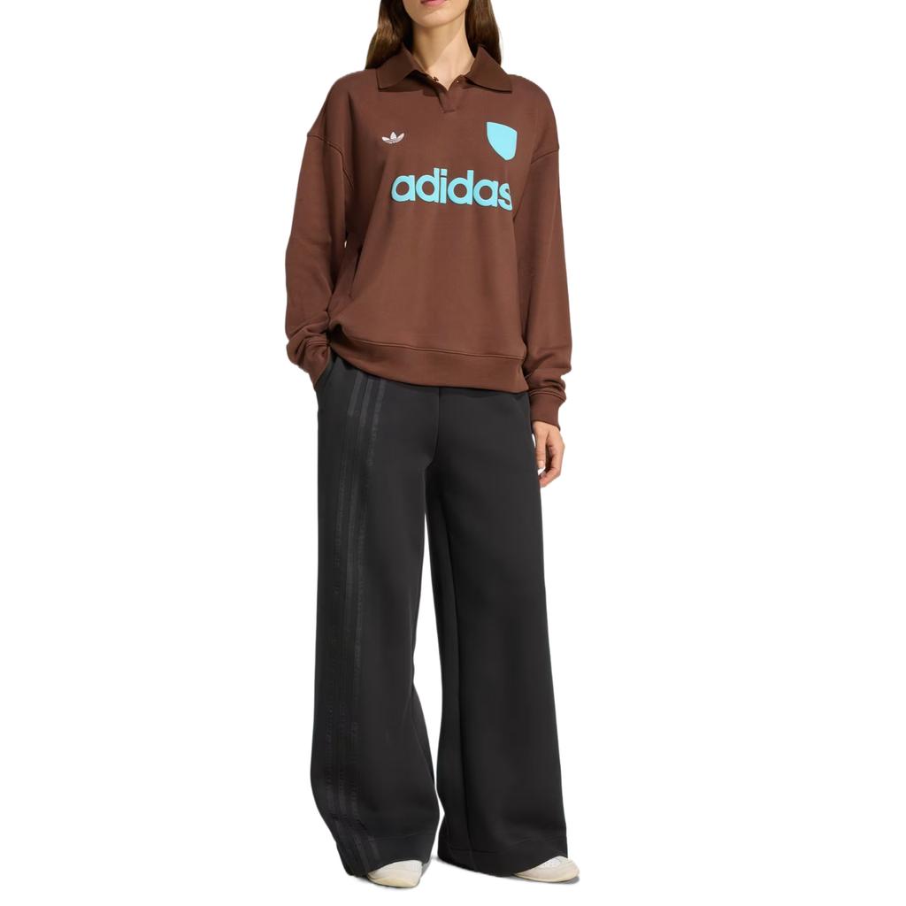 Adidas Moletom Original Gola Polo Cor Sólida Letra Manga Longa Feminino sweatshirt JZ0879