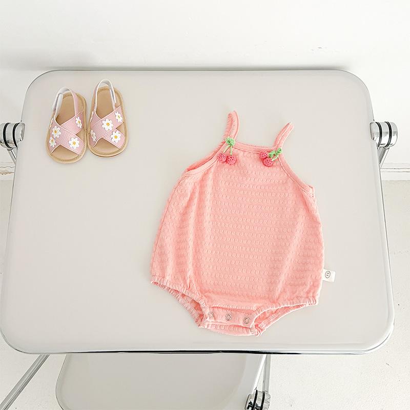 

Custom Of Baby Camisole Jumpsuit For Summer Girls. Cute Jumpsuit With Embroidery For Going Out Super Cute Bag With Buttocks 66cm&No Need Custom розовый