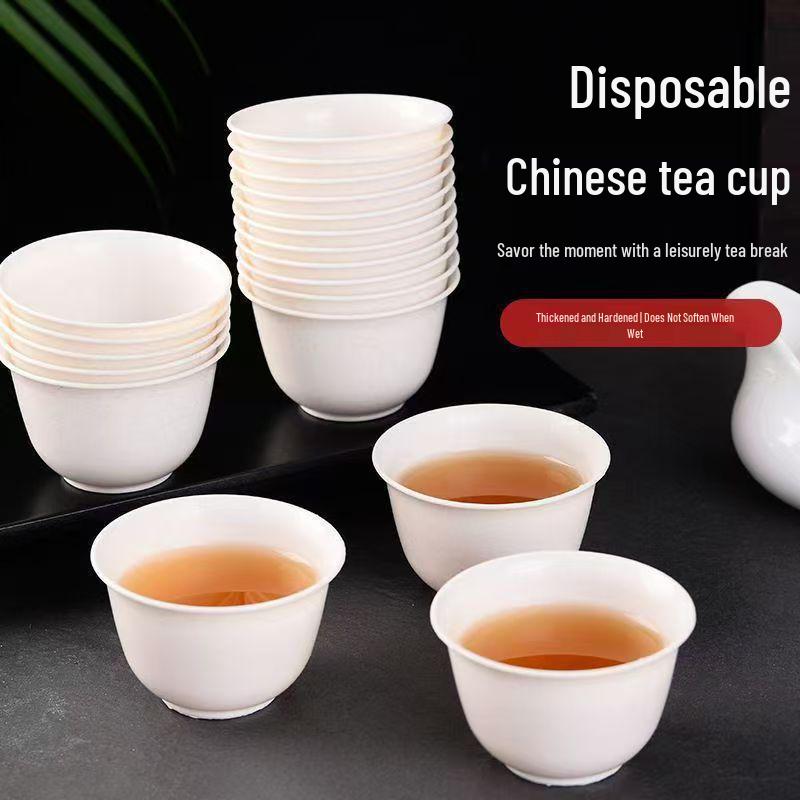 Biodegradable High-Temperature Resistant Rice Husk Tea Cup for Office and Aviation Use