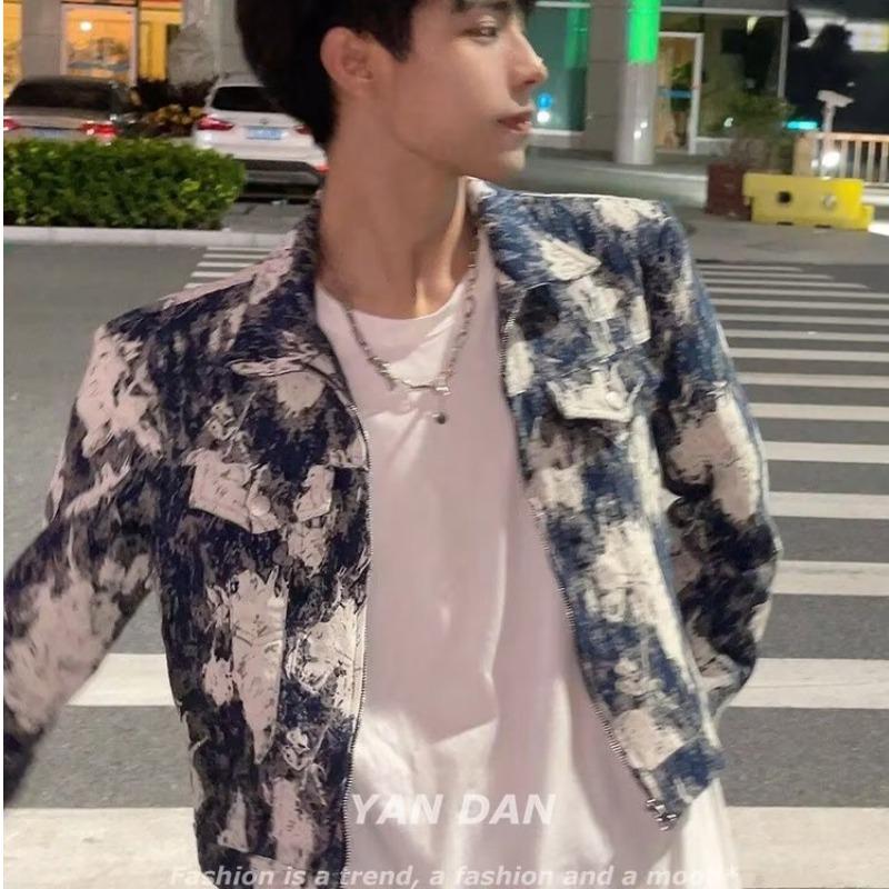 

Женская модная свободная джинсовая куртка с подплечниками - Весна/Осень 2023 2XL синий