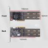 PCIe3.0 NVMe Expansion Card For Four SSDs Setups No BIOS Configuration Required Active Fan Cooling Universal Mounting