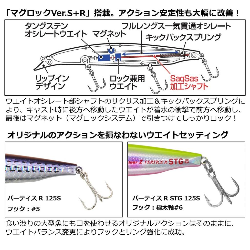 Daiwa Shoreline Shiner Z Vertis R STG125S Adel Sardine Sea Bass Lure