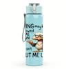 1PC Elder Owl Aging Quote Graphic,750ml Color Plastic Sports Water Bottle,Leakproof Flip Straw Lid,Suitable for Sports Office Home Use