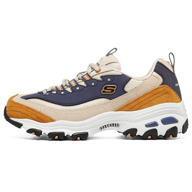 Skechers D LITES 1.0 Women Panda Shoes Caramel Chestnut Beige Brown Low Top Dad Shoes 13167-TNV 36