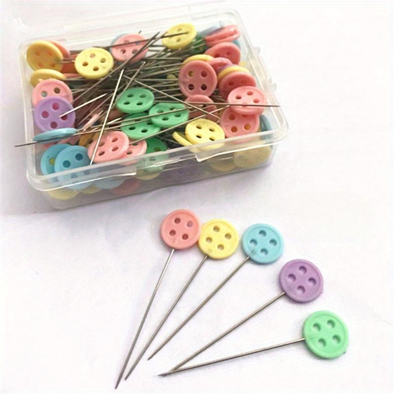 50Pcs Box Dressmaking Pins Head Pins Embroidery Patchwork Pins For Sewing DIY Sewing Dressmaker Jewelry Decoration