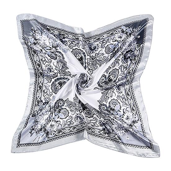 Square Scarf Flower Design Best Gift Polyester Flower Printing Square Scarf for Outdoor