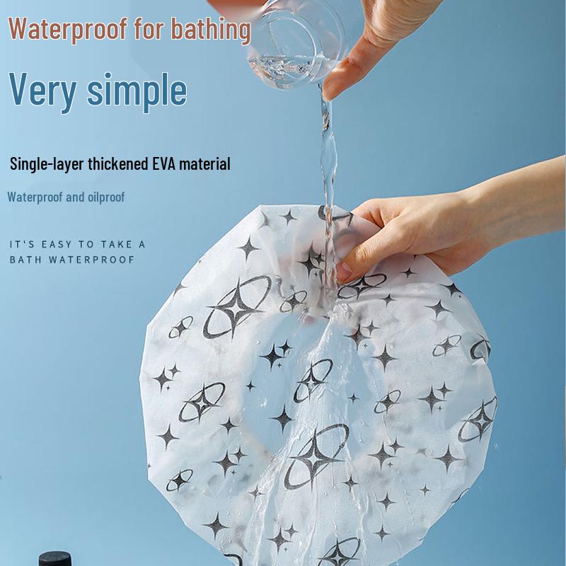 Women's Waterproof Shower Cap - Cute, Thickened, Reusable Bath Hat for Girls and Adults