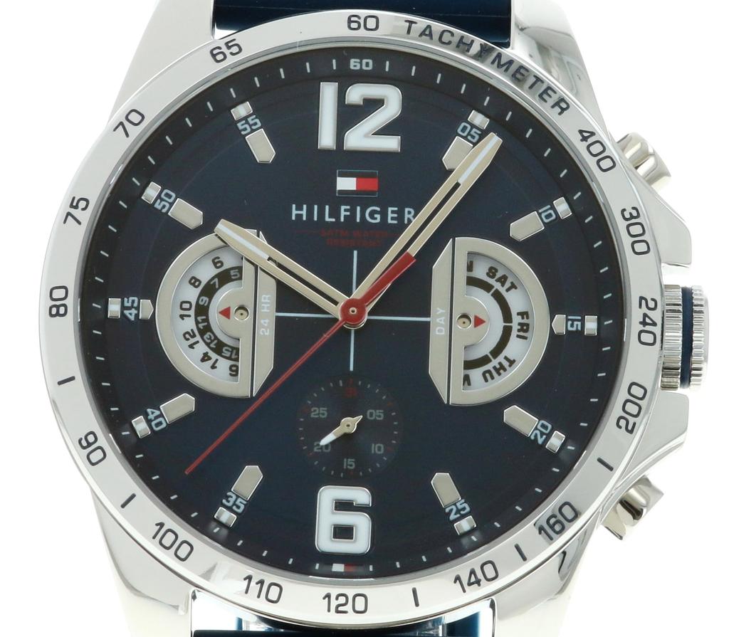 Tommy Hilfiger DECKER 1791476 Silicone Watch, Blue, Strap, Quartz, Men's [Used]
