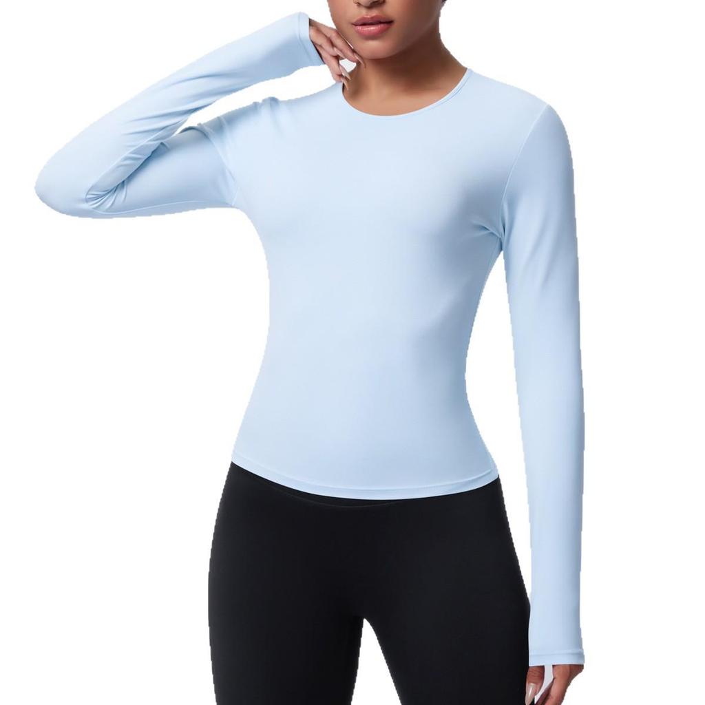 Cross-Border Slim-Fit Long Sleeve Yoga & Fitness Top for Women