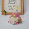 Osterhase Figur Harz Gewebte Kaninchen Skulptur Schlafsaal Party Dekoration
