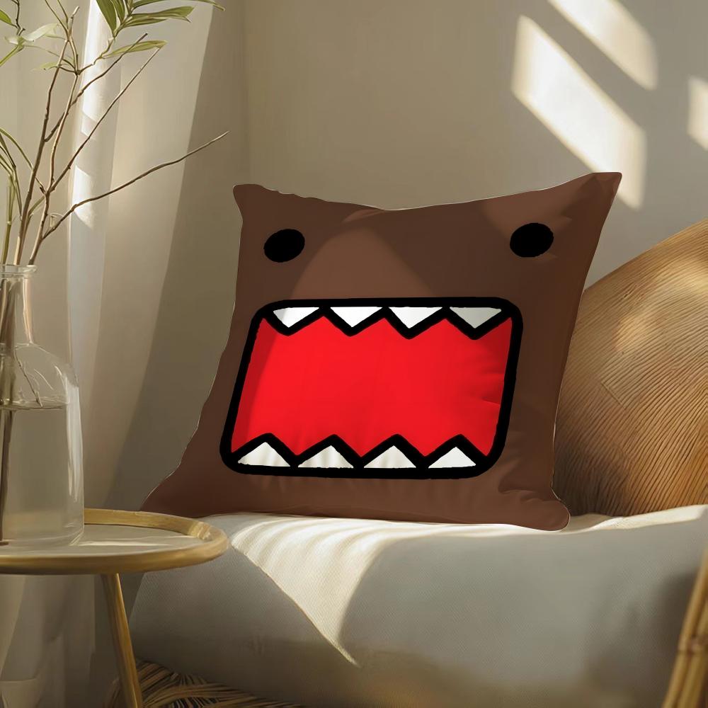 Cute Cartoon D-Domo Kun Pillow Case Pattern Printed Pillowcase For Living Room Sofa Cushion Cover & Bedroom Decor