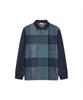 NOTIG Large Check Long Sleeve Polo Shirt Navy