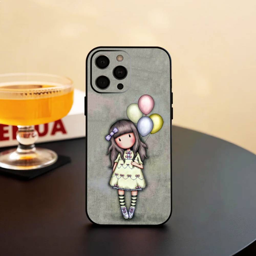 L-Lovely S-Santoro G-Gorjuss Series Phone Case Silicone Soft For IPhone 17 16 15 14 13 12 11 X XR Plus Pro Max Plus