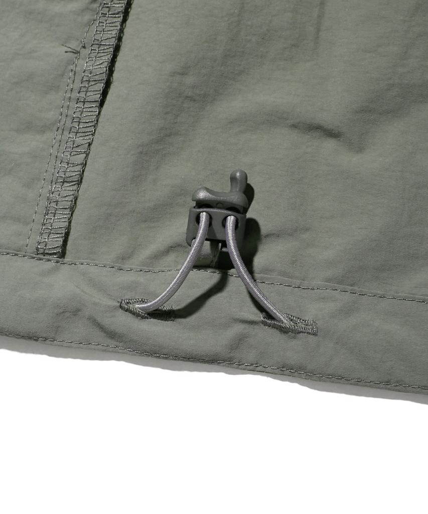 Slit Studio Lettering Windbreaker Jacket Khaki